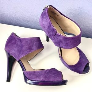 Nine West Purple Suede High Heal Shoe Size 9